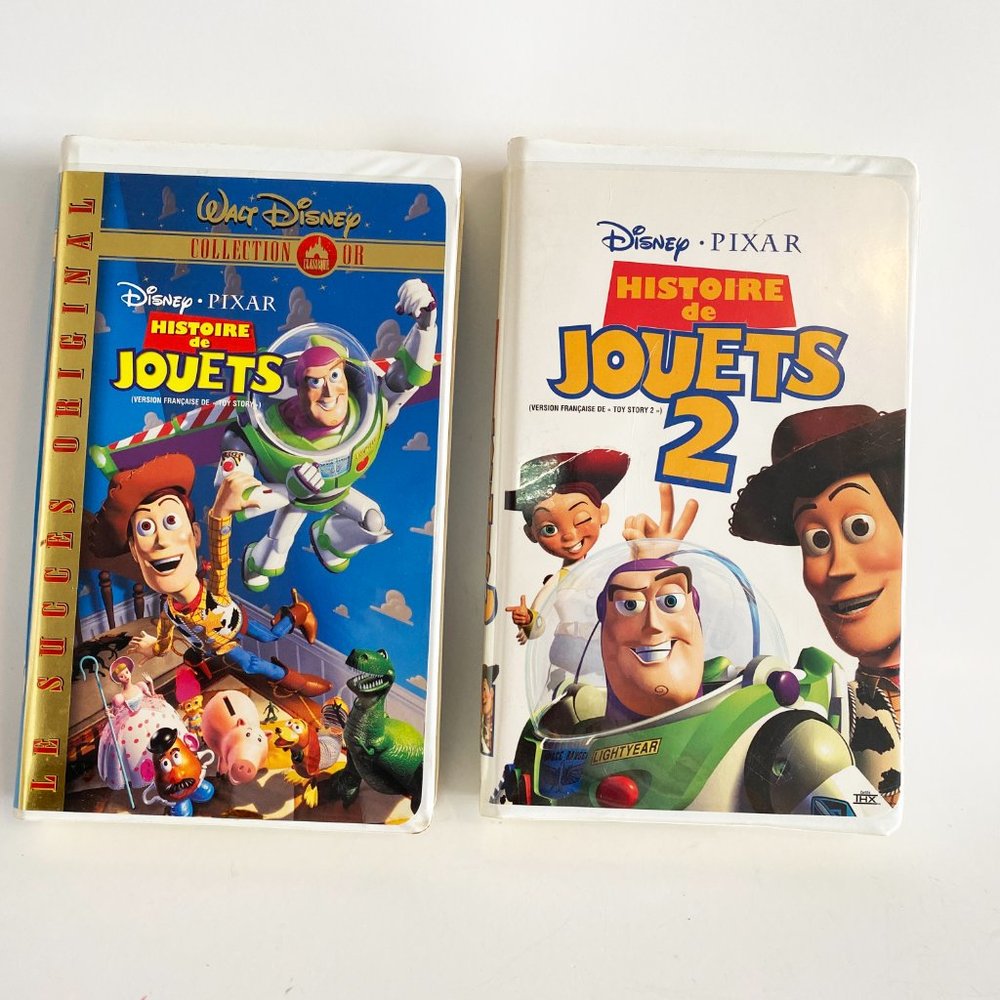 2 Vintage French VHS movies Histoire de jouets volume 1 & 2